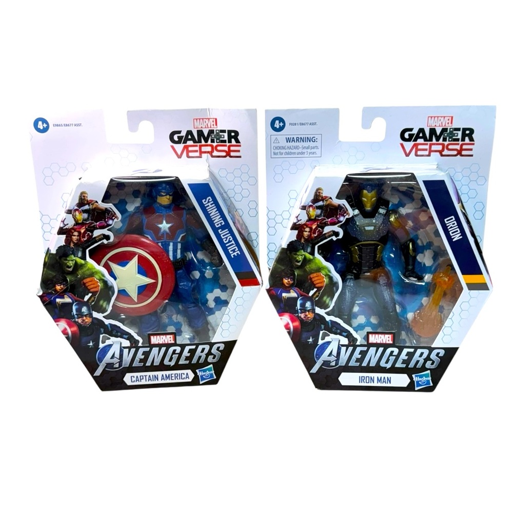 Marvel Gamerverse Captain America and Iron‎ Man Figures